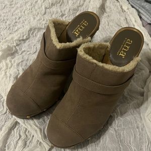 ana a new look nadia clog taupe size:8W
